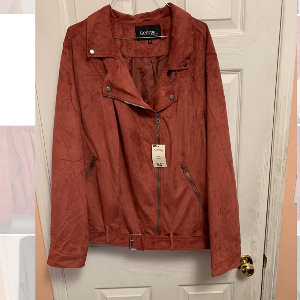 Faux suede Moto jacket